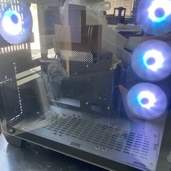 DIYPC ARGB-Q10-BK Black ATX Tower Gaming w/ Dual Tempered Glass Panel and 4 Argb Fans (fish tank)