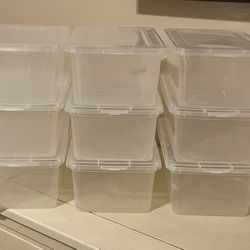 Storage Containers Set Of 9. 6QT Size. 