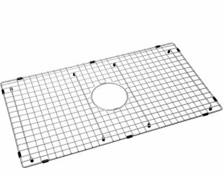 Serene Valley Sink Bottom Grid 26-9/16" X 15-9/16", Centered Drain with Corner Radius 3/8", Sink Protector NDG2716C