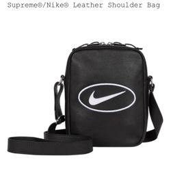 Supreme x Nike Leather Shoulder Bag Black