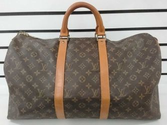Louis Vuitton Brown Monogram Keepall 50 Duffle Bag Vc0826ioimia