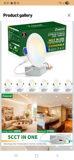 6 Inch 5CCT Ultra-Thin LED