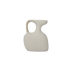 Vila Cream White 13-in Sculptural Vessel
