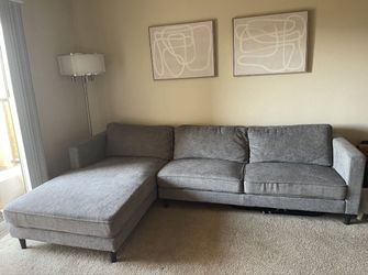 Living Spaces Cosmos Modern Sectional Sofa with Left Facing Chaise