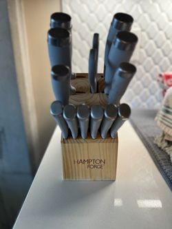 Hampton Forge Knife Set (Light Gray)