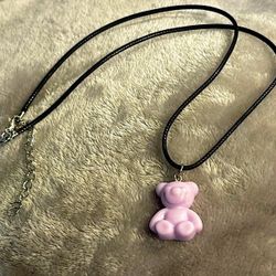 Purple Gummy Bear Adjustable Necklace