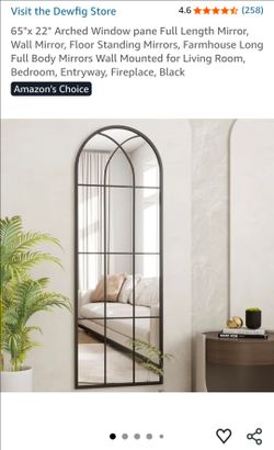 NEW in box 65"x 22" Arched Window pane Full Length Mirror x2
