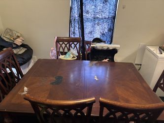 Brown Wooden Dining Room Set