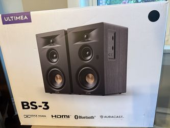 ULTIMEA BS-3 3-Way Powered Speakers - Big Sound, Used Once