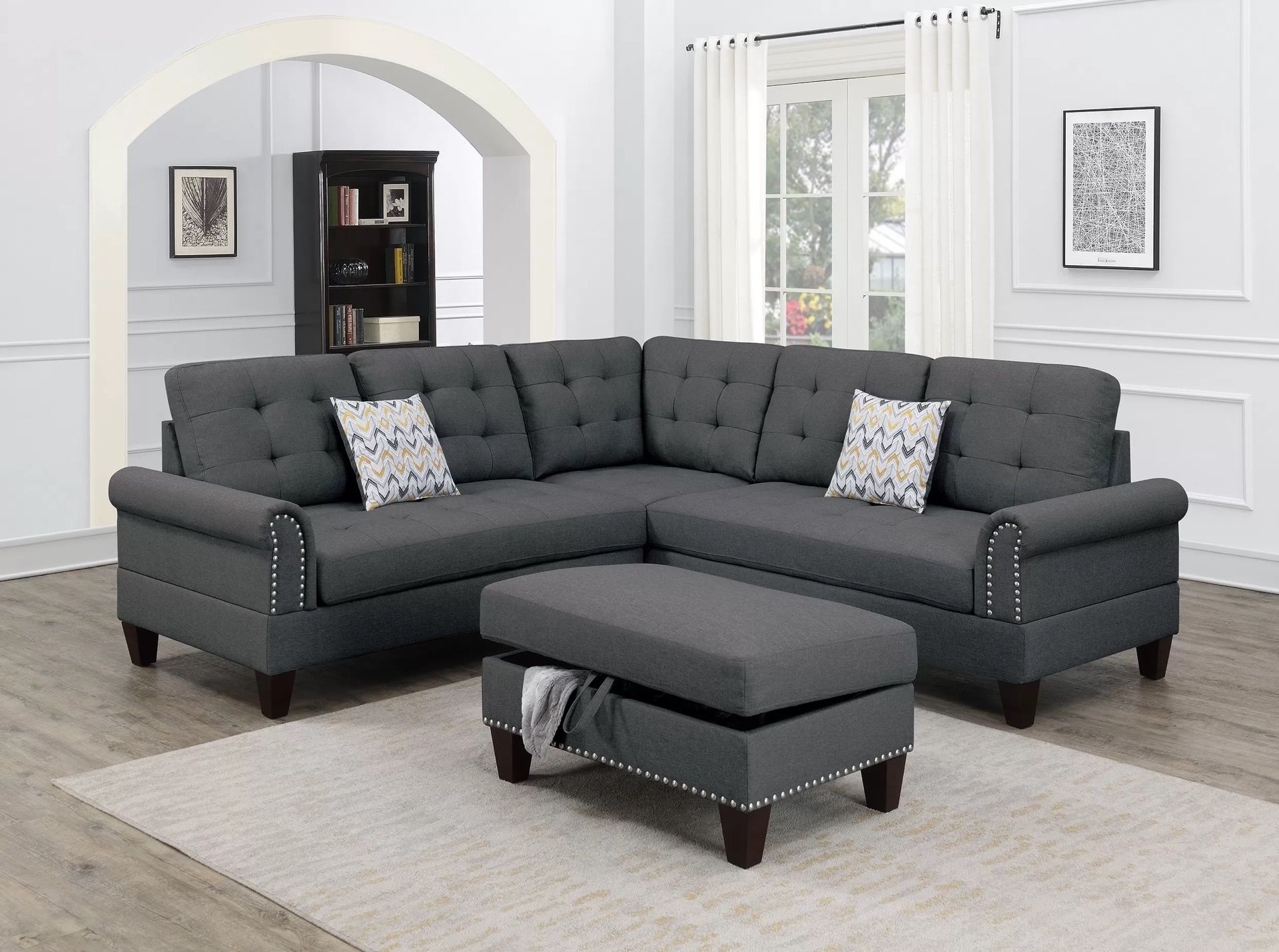 $599 NEW SECTIONAL & OTTOMAN