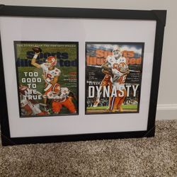 2018 Clemson Tigers Football National Champions Custom Framed SI Covers 