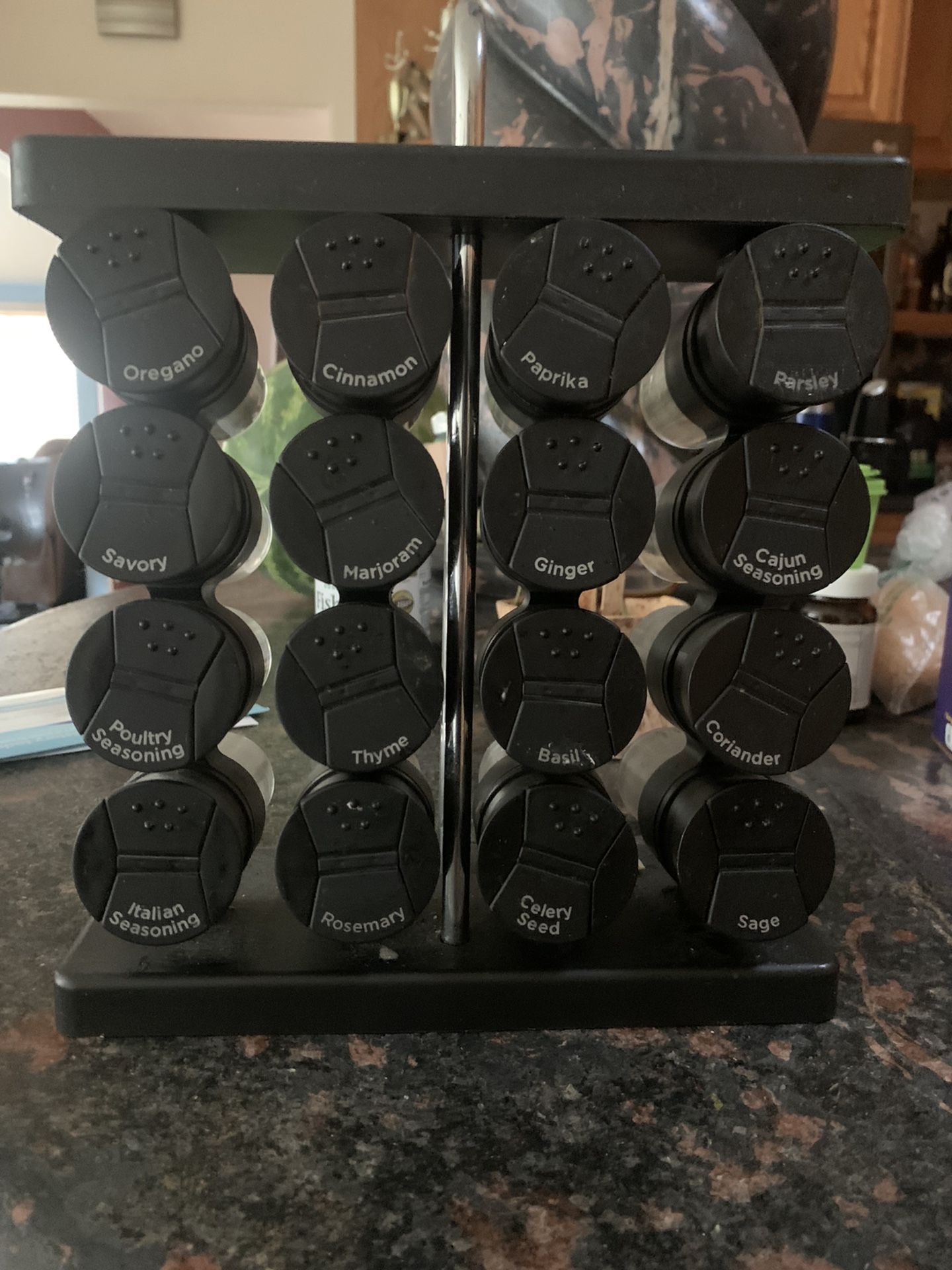 16 Glass Jar Spice Rack