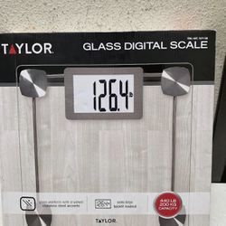 Bathroom Scale with Extra Large Display Taylor Digital Glass