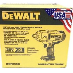 New DeWalt DCF899B 20V MAX XR BL High Torque Li-Ion 1/2" Cordless Impact Wrench