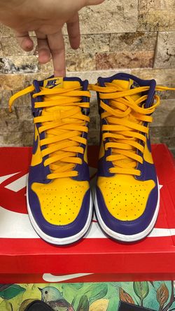 Nike Dunk High Yellow Purple Sneakers