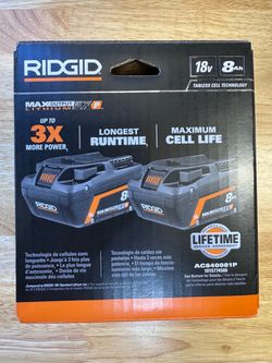 Ridgid Newly Released Tabless 8Ah Battery