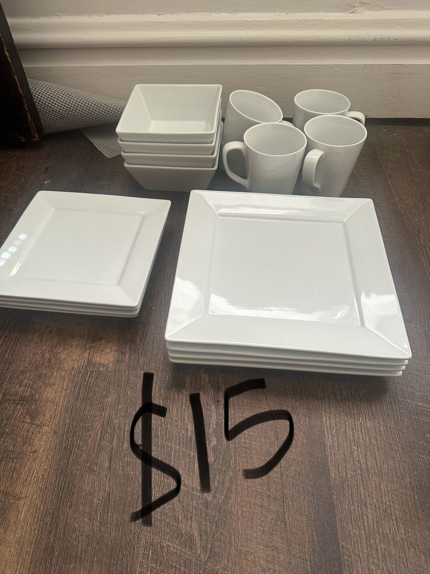 Square plate and Glass mug sets