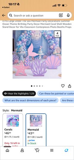 Mermaid party decorations