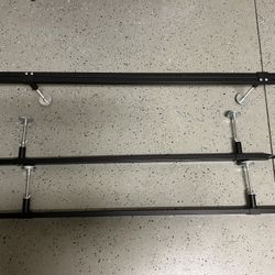 Adjustable Metal Black Bed Frame Center Support Slats - Set of 3