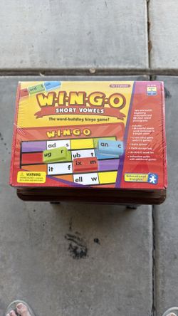 Wingo Short Vowels Bingo Game