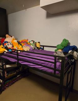 Twin size loft bed with hang out nook & shelf underneath, nearly new!!! Delivery available for fee, pick up Powers and Constitution area.  Only a few 