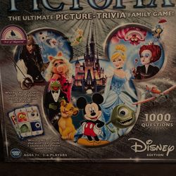 New! Pictopia Disney Edition Thousand Question Board Game Never Used  For Ages Seven And Up