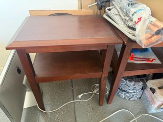Wood end tables