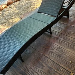 New Rattan Chaise Lounge Chair With Used Lounge Pad