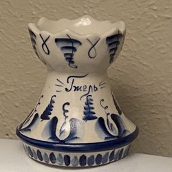 Russian Hand Painted Candle Holder 