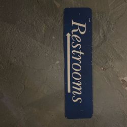 Vintage Restrooms Sign 
