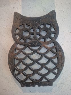 Cast Iron Owl Trivet