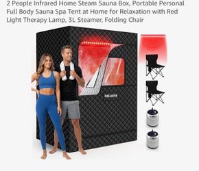 2  People Infrared Home Steam Sauna Box
