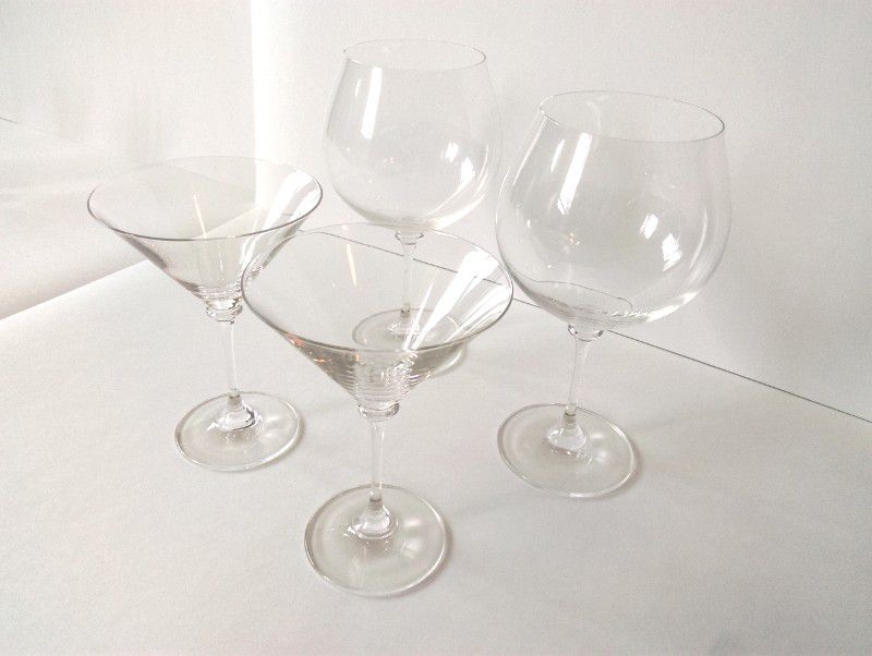 Crystal Red Wine and Martini Glasses | Set of 2 each