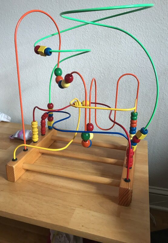 Large bead maze baby and toddler toy