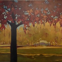 J. Charles Fall Trees Art To Canvas