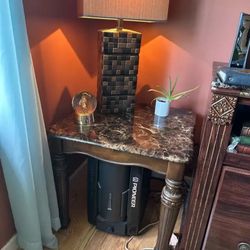 Ashley Three Piece Table Set Plus Lamps 