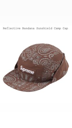 Supreme SS26’ week 14 Reflective Bandana Sunshield Camp Cap Brown