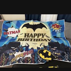 Batman Backdrop/Banner Party Supplies