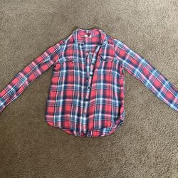 Women’s SO Pink Plaid Long Sleeve Shirt