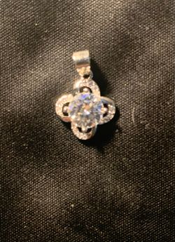 GRA CERTIFIED Moissanite and Sterling Silver Charm