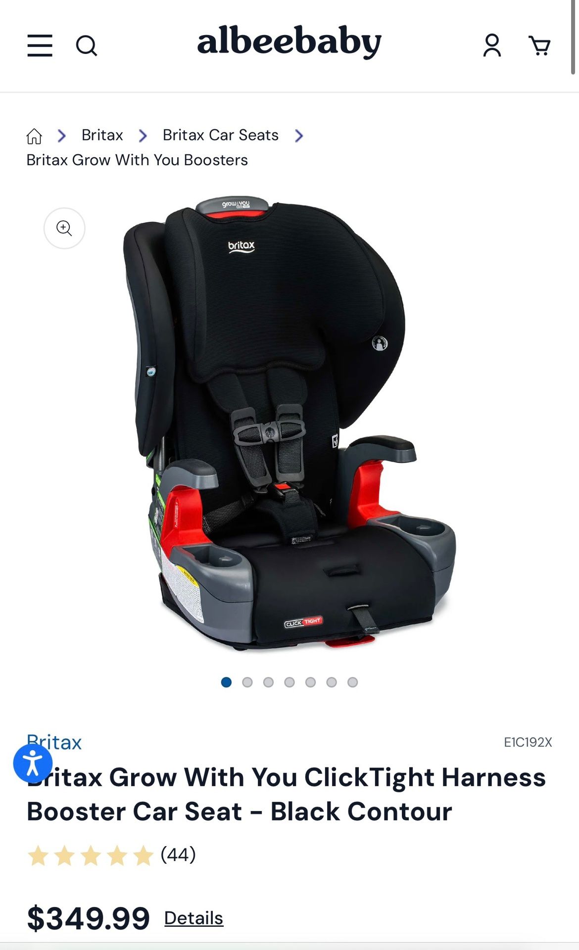 Britax Grow With You Clicktight Plus Harness Booster Car Seat