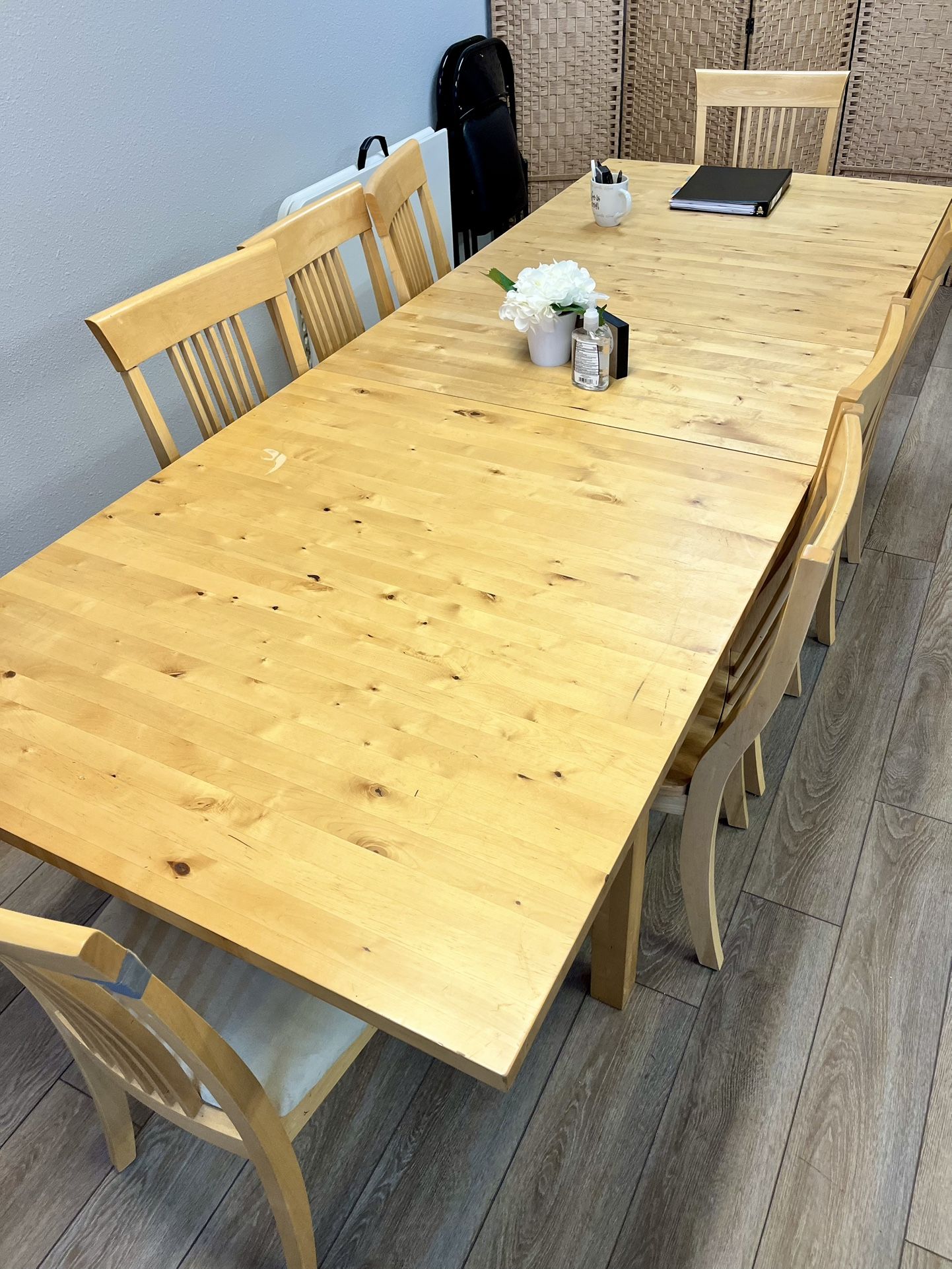 Large Table With 8 Chairs