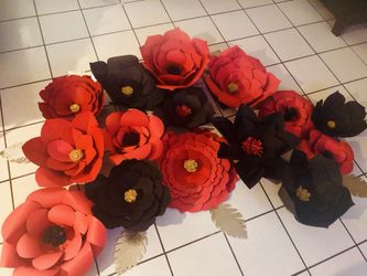 Paper flower backdrop