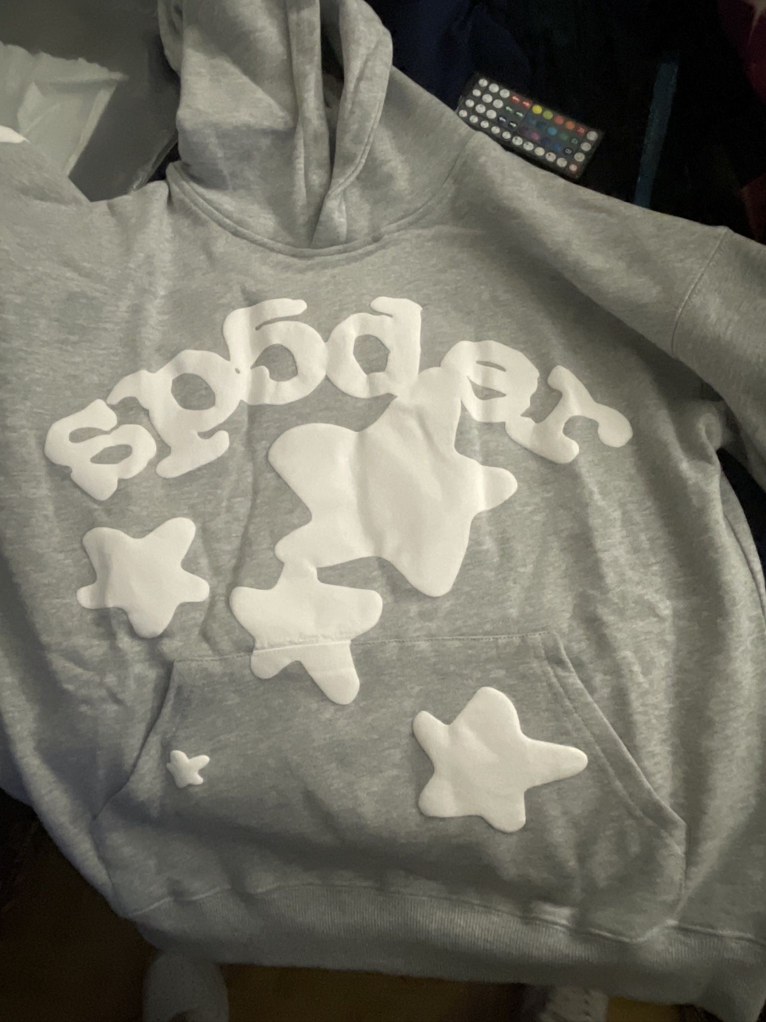 Sp5der Grey Hoodie