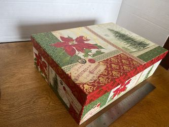 Colorful Sturdy Cardboard Christmas Themed Storage Box