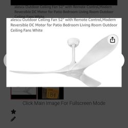 Ceiling Fan 52 pulg. blanco