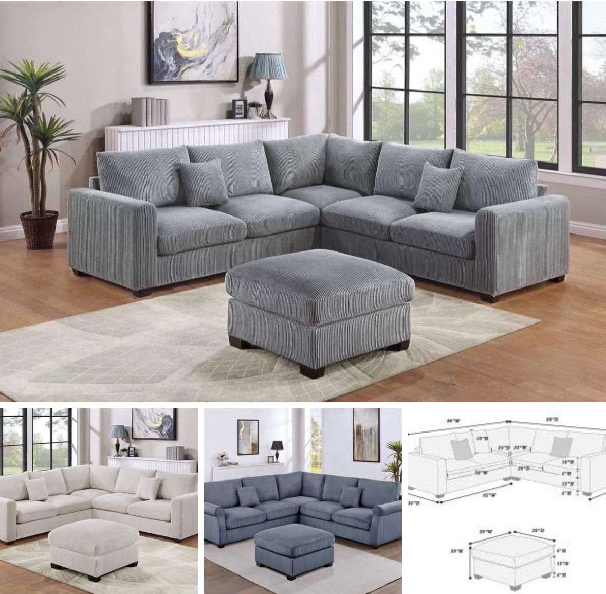 Sectional With Ottoman