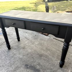 Beautiful Black Wood Hall Entry Table 49 X 18 X 32