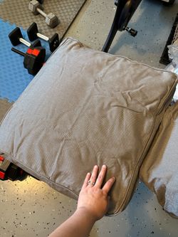 Tan Cushion with Cover plus extra cover