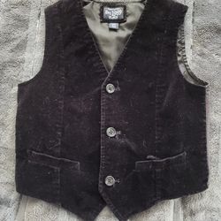 Black Velvet Vest. Size 4t